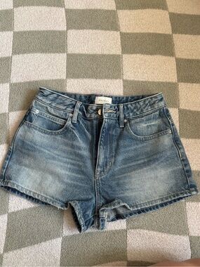 PacSun High-Rise Denim Shorts in Light Blue